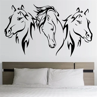 3 vackra hästar- Väggdekor