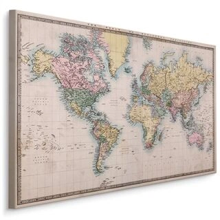Duk Världskarta I Gammal Stil