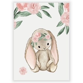 Affisch med akvarell kanin