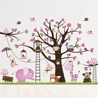 Sohu Barndesign i rosa - Tryckt Väggdekor