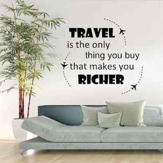 Travel makes you richer - Väggdekor
