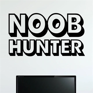 Noob Hunter - Gamer-väggklistermärke