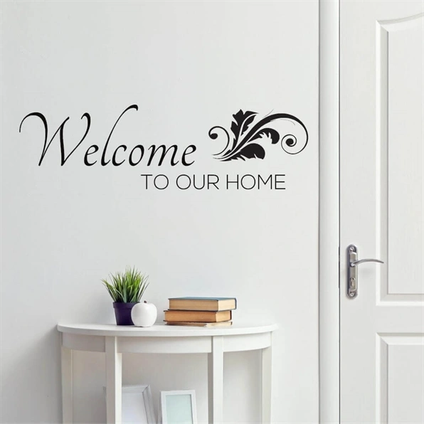 Welcome to our home  1 - Väggdekor
