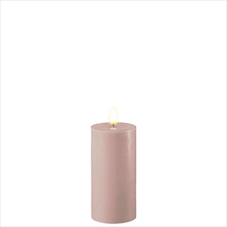 Real Flame LED Blockljus - 5 x 10 cm (Rosa)