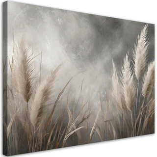 Canvastavla, gräs, natur, botanik - (60x40)