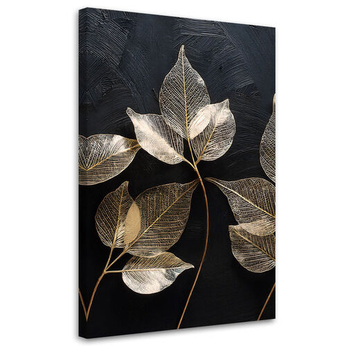 Canvastavla, Minimalism lämnar växter Glamour Abstrakt - (60x90)