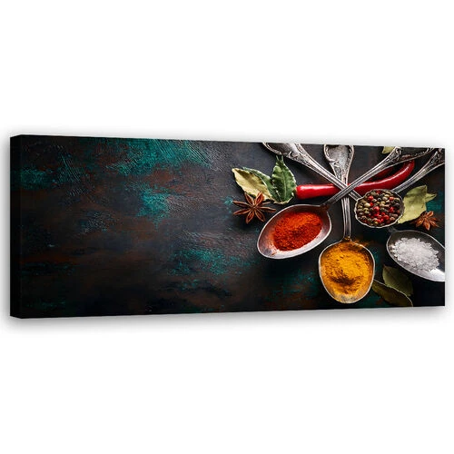 Canvastavla, Kryddor för kök - (120x40)