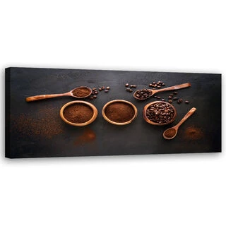 Canvastavla, Malda kaffebönor för kök - (120x40)