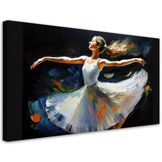 Canvastavla, Ballerina kvinna dans - (120x60)