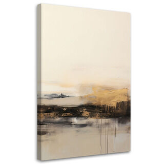 Canvastavla, Modern abstraktion beige - (80x120)