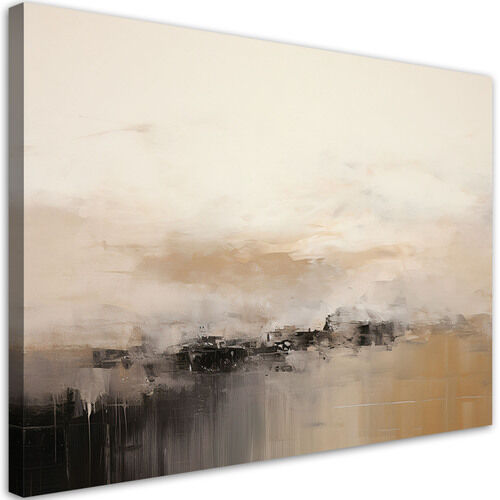 Canvastavla, Abstrakt lofts Beige - (60x40)