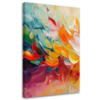 Canvastavla, Färgrik modern abstraktion - (40x60)