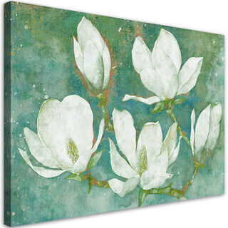 Canvastavla, Blommande magnolior abstrakt