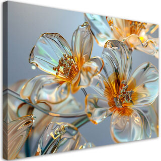 Canvastavla, Diamantglasblommor - sammansättning
