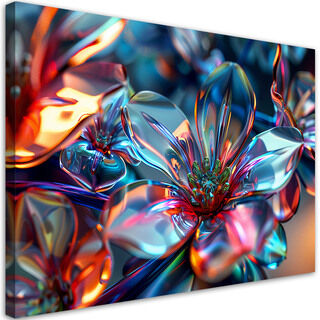 Canvastavla, 3D glas blombukett