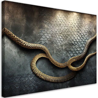 Canvastavla, 3D gyllene orm