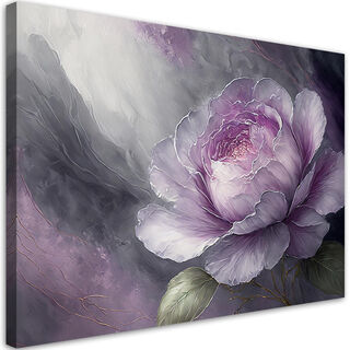 Canvastavla, Abstrakt pionblomma