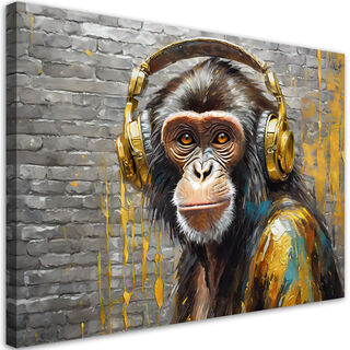 Canvastavla, Monkey hörlurar musik