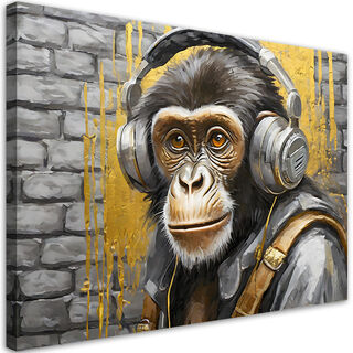 Canvastavla, Monkey Music Djur