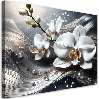 Canvastavla, 3D Orchid Abstraktion