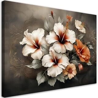 Canvastavla, Abstrakt blomma 3D