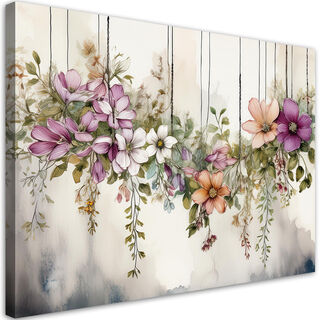 Canvastavla, Blommor Botanik Växter
