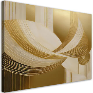Canvastavla, Abstraktion guld 3D