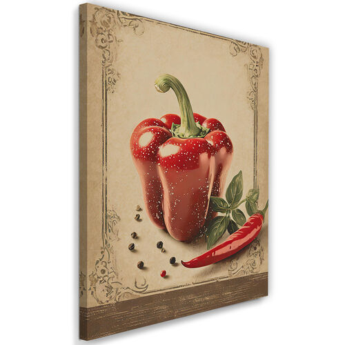 Canvastavla, Röd paprika mat