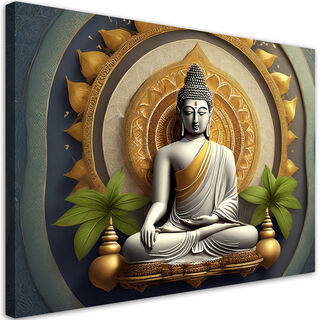Canvastavla, Zen Buddha staty