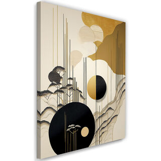 Canvastavla, Abstraktion Glamour Beige
