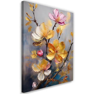 Canvastavla, Blommande blommor Natur