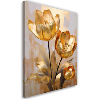 Canvastavla, Golden Tulips Glamour