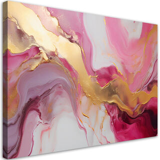 Canvastavla, Abstrakt marmor textur rosa guld