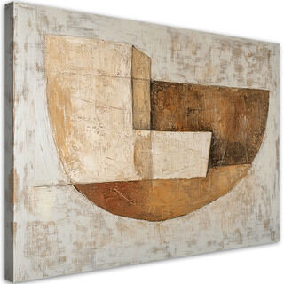 Canvastavla, Beige abstrakt form Loft