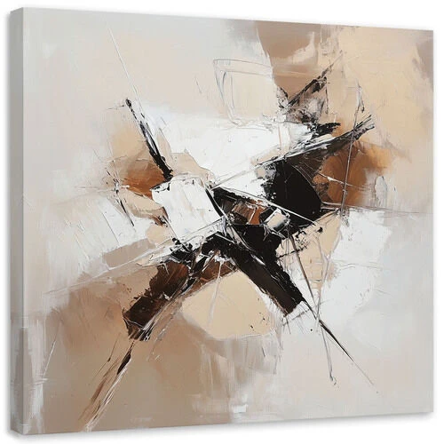 Canvastavla, Abstrakt konst, beige som målade