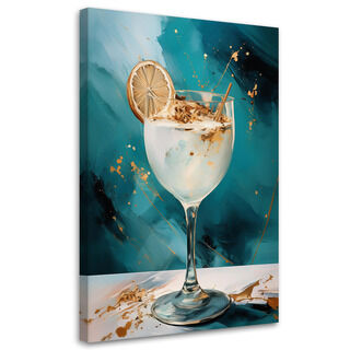 Canvastavla, Cocktailglas Drinkbar