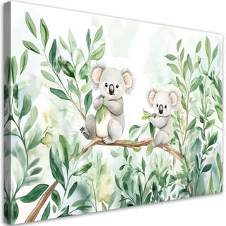 Canvastavla, Nallebjörnar Koala Eukalyptusblad