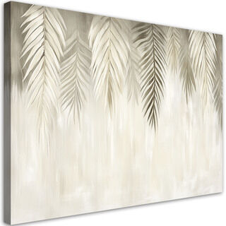 Canvastavla, Beige palmblad boho-stil