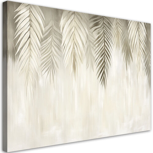 Canvastavla, Beige palmblad boho-stil