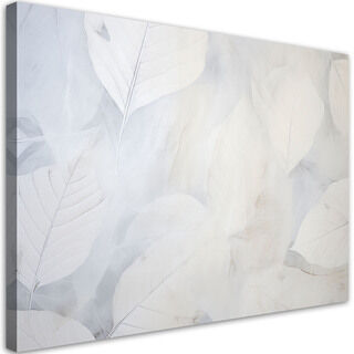 Canvastavla, Beige stora blad natur betong boho