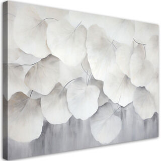 Canvastavla, Boho blad ginkgo natur betong boho