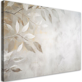 Canvastavla, Boho grenar beige blad betong