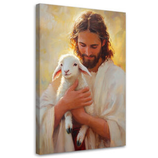 Canvastavla, Jesus med Guds lamm