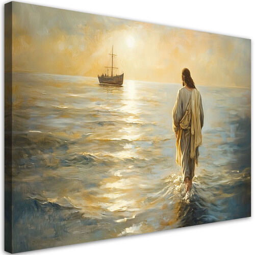 Canvastavla, Jesus går på vatten