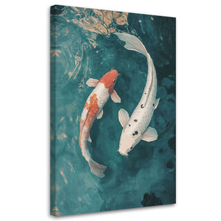 Canvastavla, Japansk koi-fisk