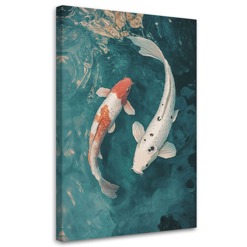 Canvastavla, Japansk koi-fisk