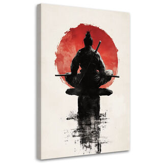 Canvastavla, Japansk samurajkrigare