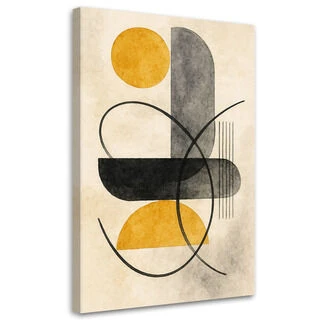 Canvastavla, Geometri Abstraktion Beige Minimalism