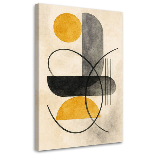 Canvastavla, Geometri Abstraktion Beige Minimalism