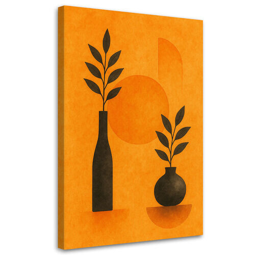 Canvastavla, Vaser Natur Orange minimalism Geometrisk
